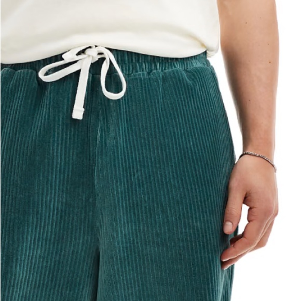 Forever 21 Green Corduroy Pants with Relaxed Fit
